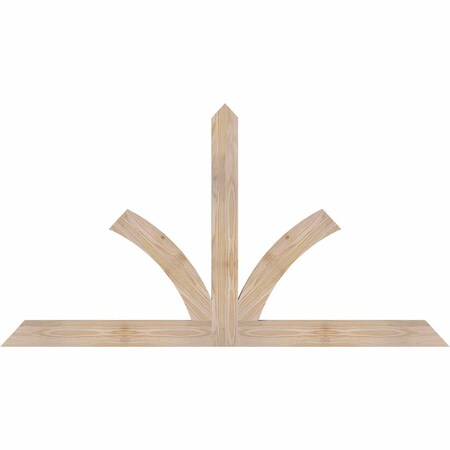 Ekena Millwork Richland Smooth Timber Gable Bracket, Douglas Fir, 60"W x 32"H x 1 1/2"D x 3 1/2"F, 13/12 Pitch GBW060X32X0204RIC00SDF